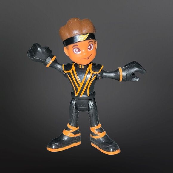 Blaze AJ Ninja Figure Monster Machines Boy Driver Black Orange Wetsuit B18 - Picture 5 of 6